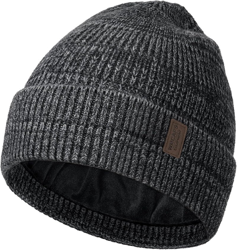 Wmcaps Winter Beanie for Men Women, Fleece Lined Beanie Soft Warm Knit Hat Ski Stocking Cuffed Cap - Image 1